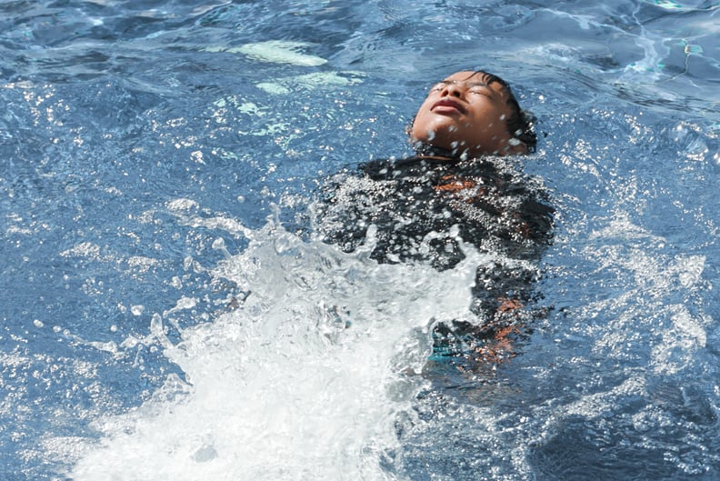 If your child can't swim at all, the first thing to teach them is how to float.