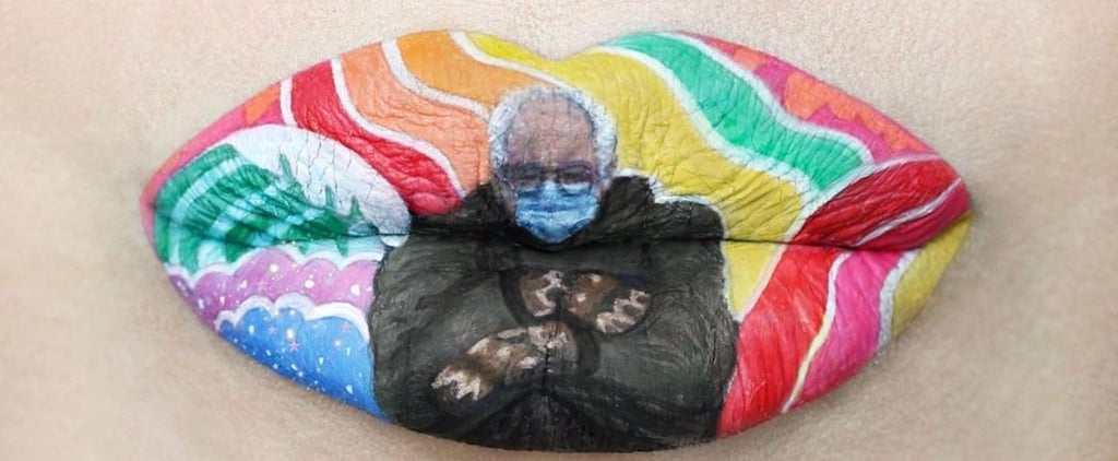 Someone Turned the Bernie Sanders Meme Into Lip Art