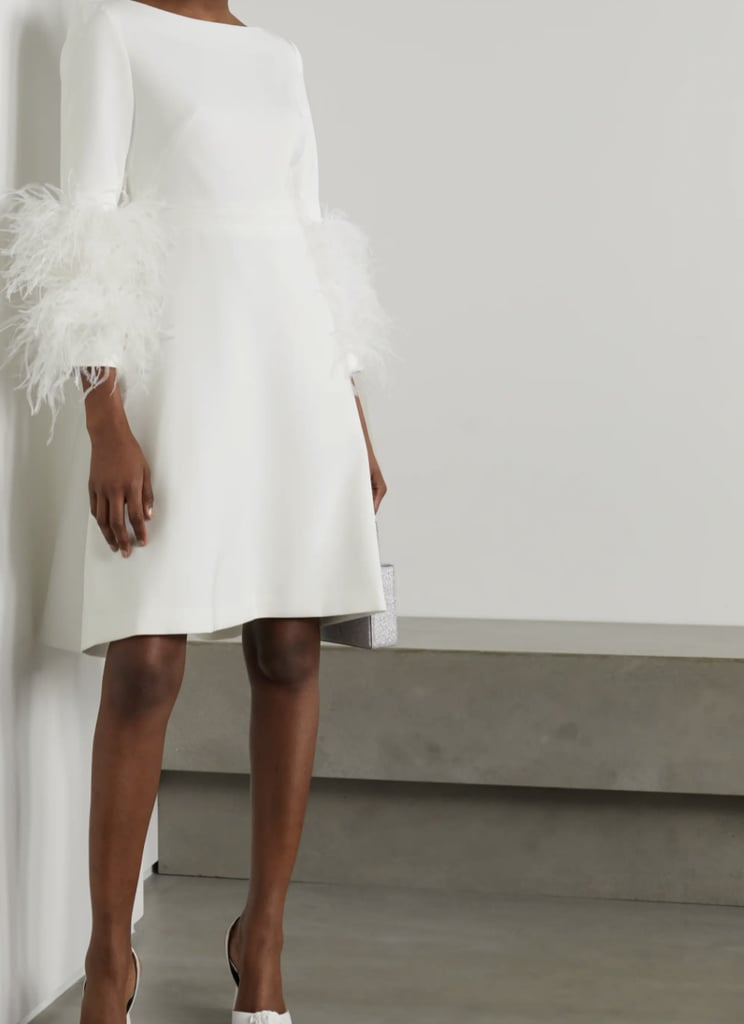 Courthouse Wedding Dress Idea: Huishan Zhang Reign Crepe Mini Dress