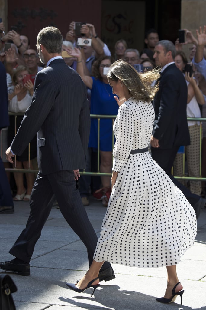 Queen Letizia's Massimo Dutti Midi Dress September 2018