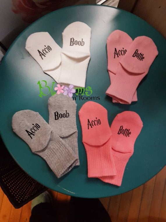 Accio Boob and Accio Bottle Baby Socks