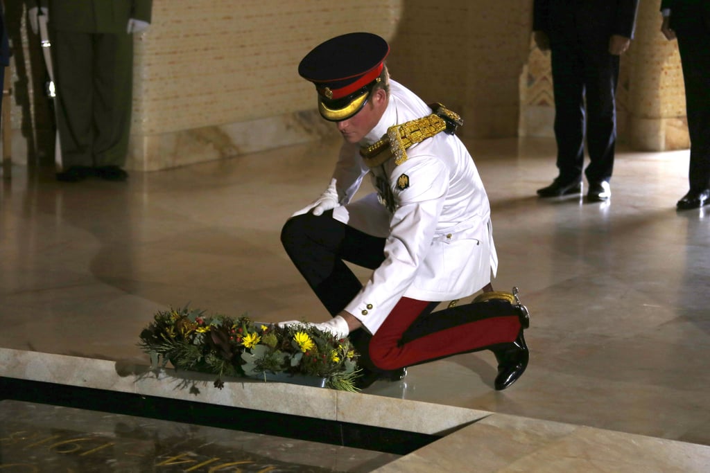 Prince Harry laid flowers at the Tomb of the Unknown Soldier.