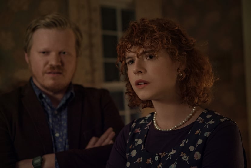 Im Thinking Of Ending Things. Jesse Plemons as Jake, Jessie Buckley as Young Woman in Im Thinking Of Ending Things. Cr. Mary Cybulski/NETFLIX © 2020