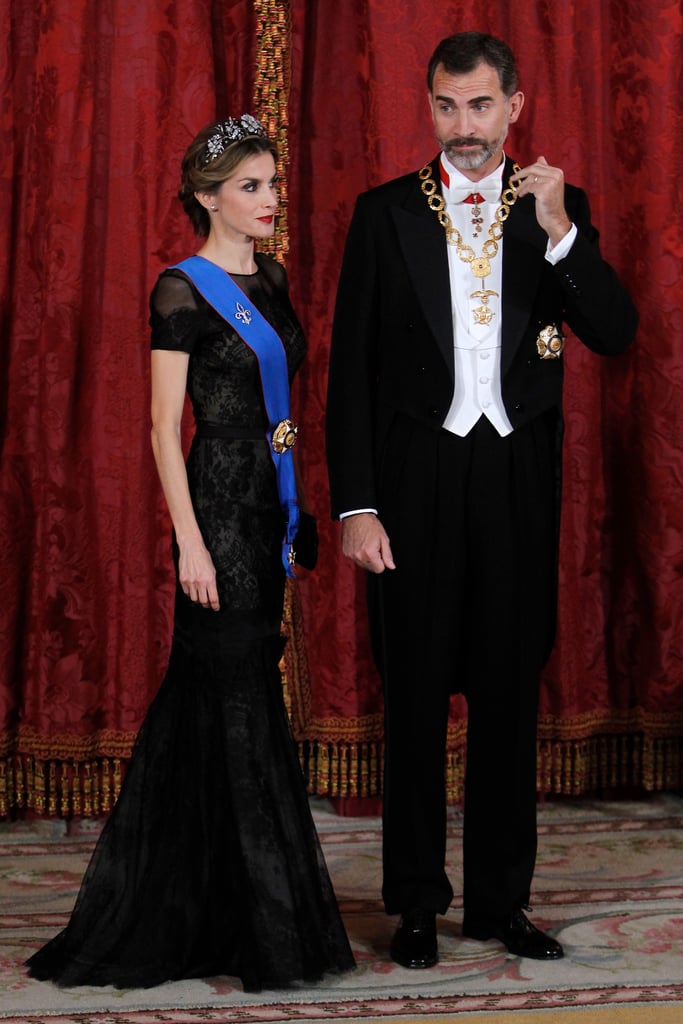 At a gala for the President of Chile in Madrid in October 2014.