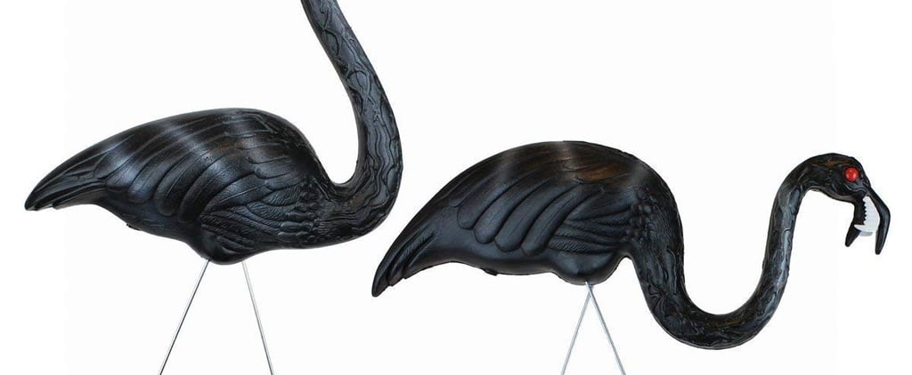 Halloween Zombie and Skeleton Flamingo Lawn Ornaments