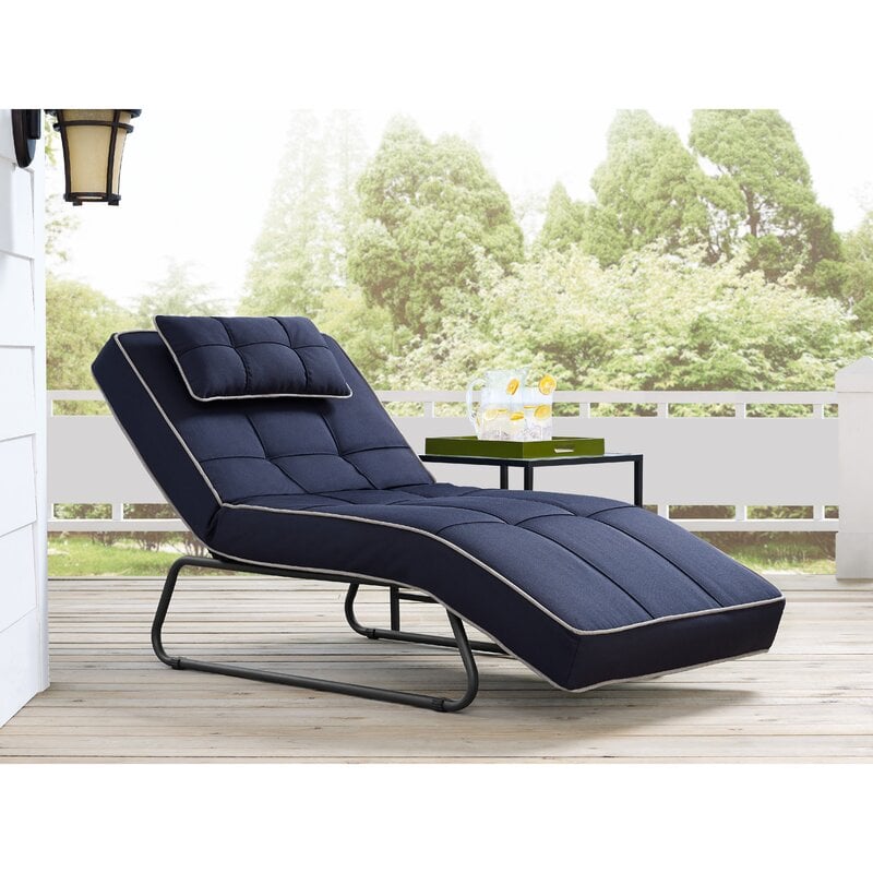 Latitude Run Andrew Reclining Chaise Lounge With Cushion
