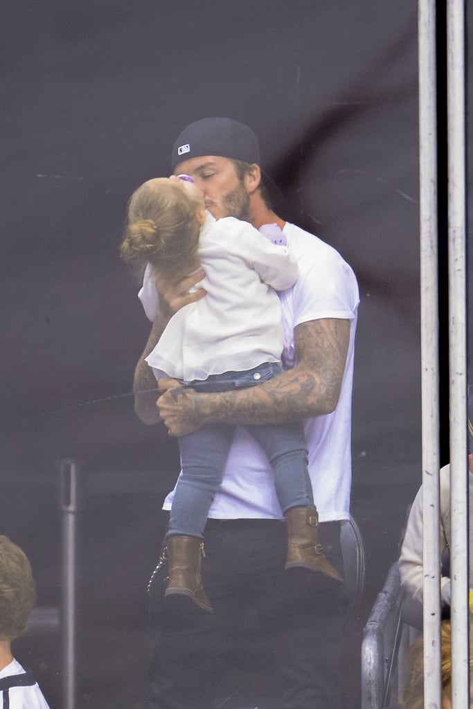 The Beckhams at the LA Kings Game 2014