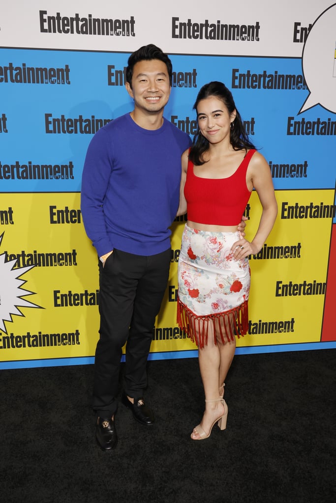 Simu Liu and Jade Bender at Comic-Con 2022