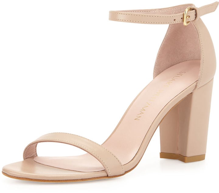 Stuart Weitzman Nearlynude Leather City Sandals