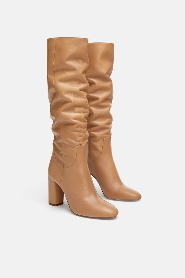 leather mountain boots zara