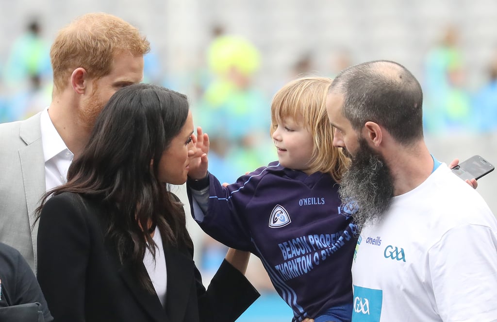 Kid Touching Meghan Markle's Hair in Ireland