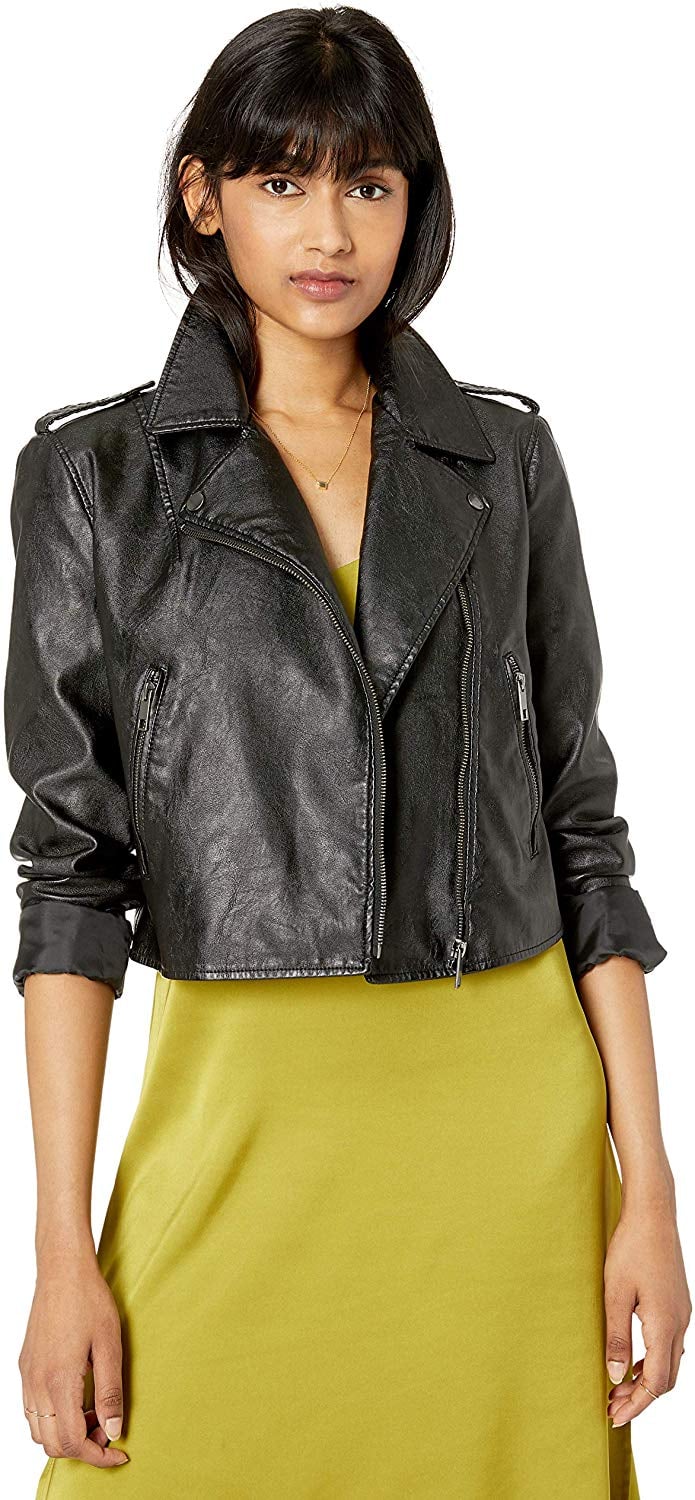 The Drop Carmen Faux Leather Moto Jacket