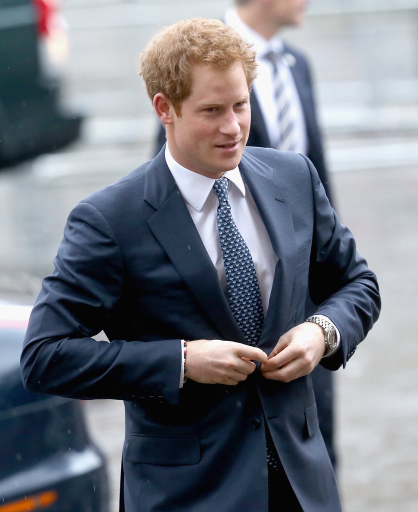 Prince Harry represented the British royal family at the National Service of Thanksgiving.