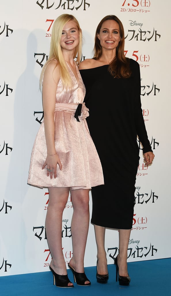 Elle Fanning and Angelina Jolie