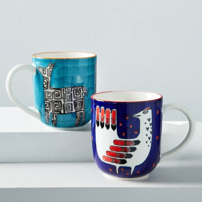 Hand-Painted Animal Mugs