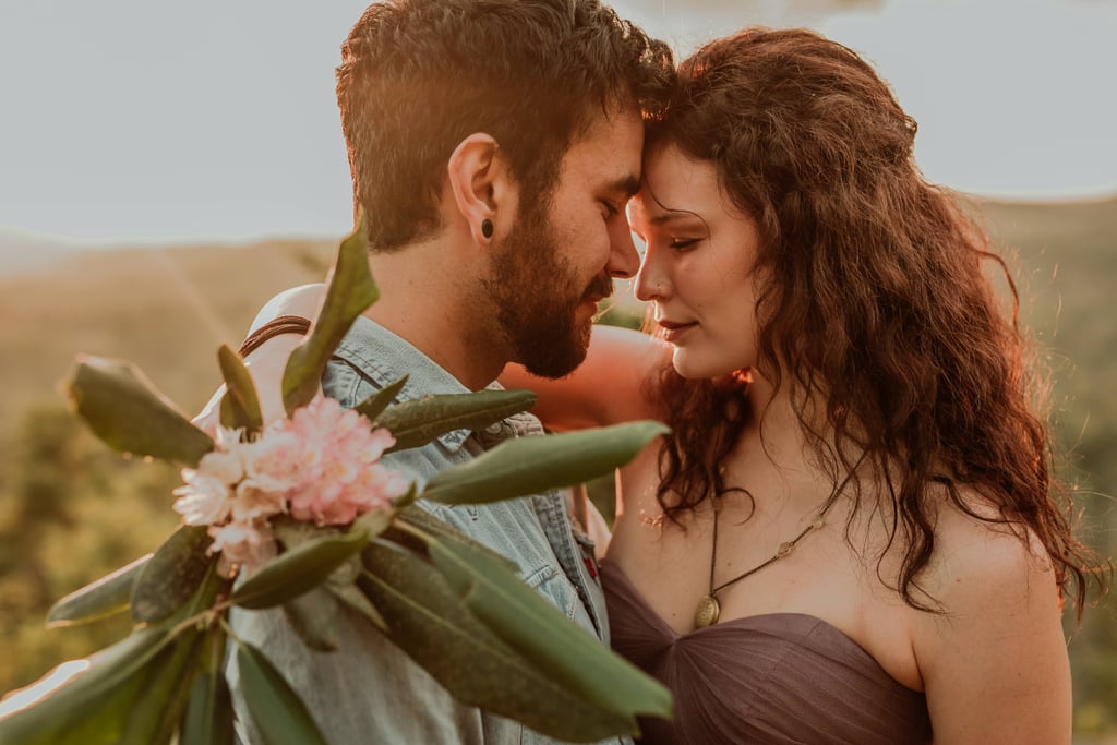 Romantic Forest Engagement Shoot Popsugar Love And Sex