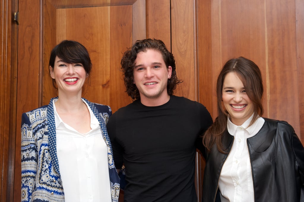 Pretty wild to see these three together, right? Lena Headey joined Kit and Emilia Clarke for a press conference in London in 2012.