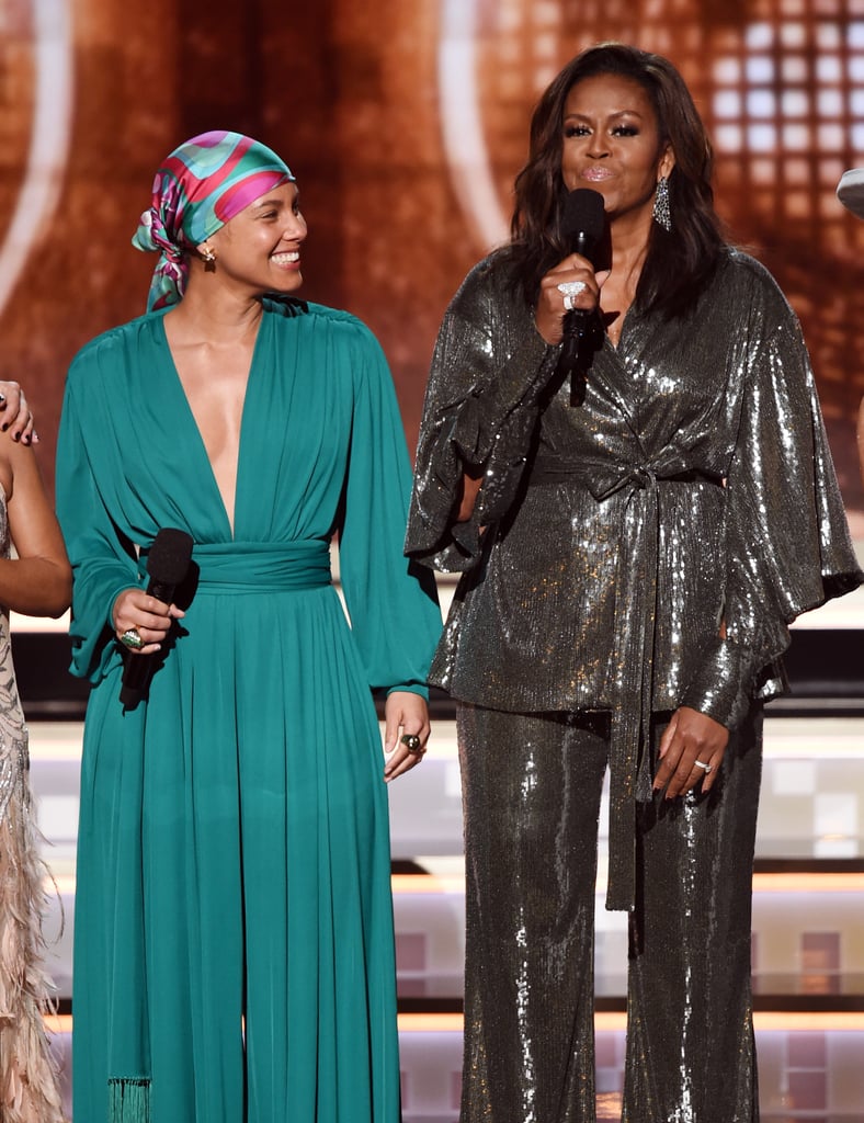 Michelle Obama Sequin Outfit at the 2019 Grammys