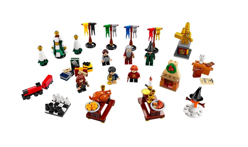 All of the Legos in the Harry Potter Advent Calendar