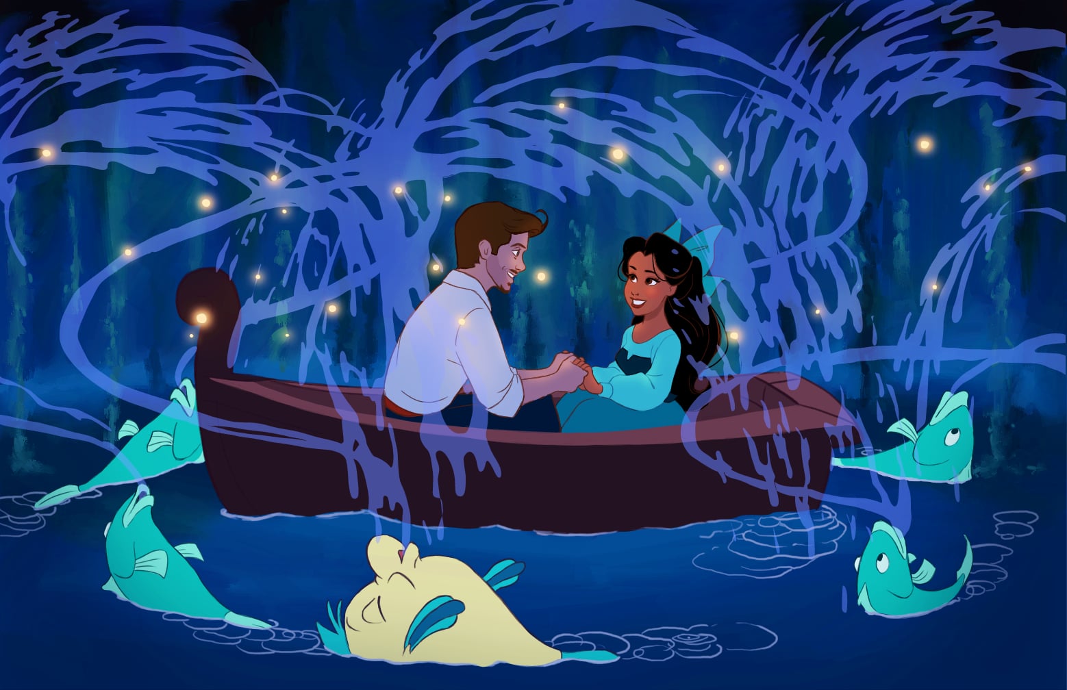 Guy Turns Girlfriend Into Disney Art Popsugar Love Sex