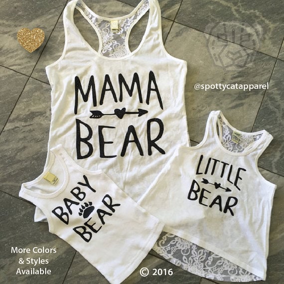 Mama Bear, Little Bear, Baby Bear Matching Set