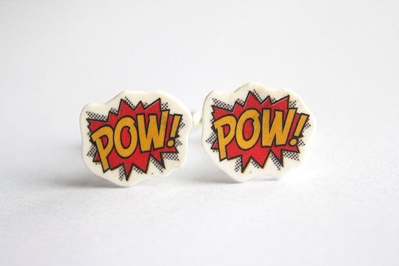 POW! Comic Book Style Cufflinks
