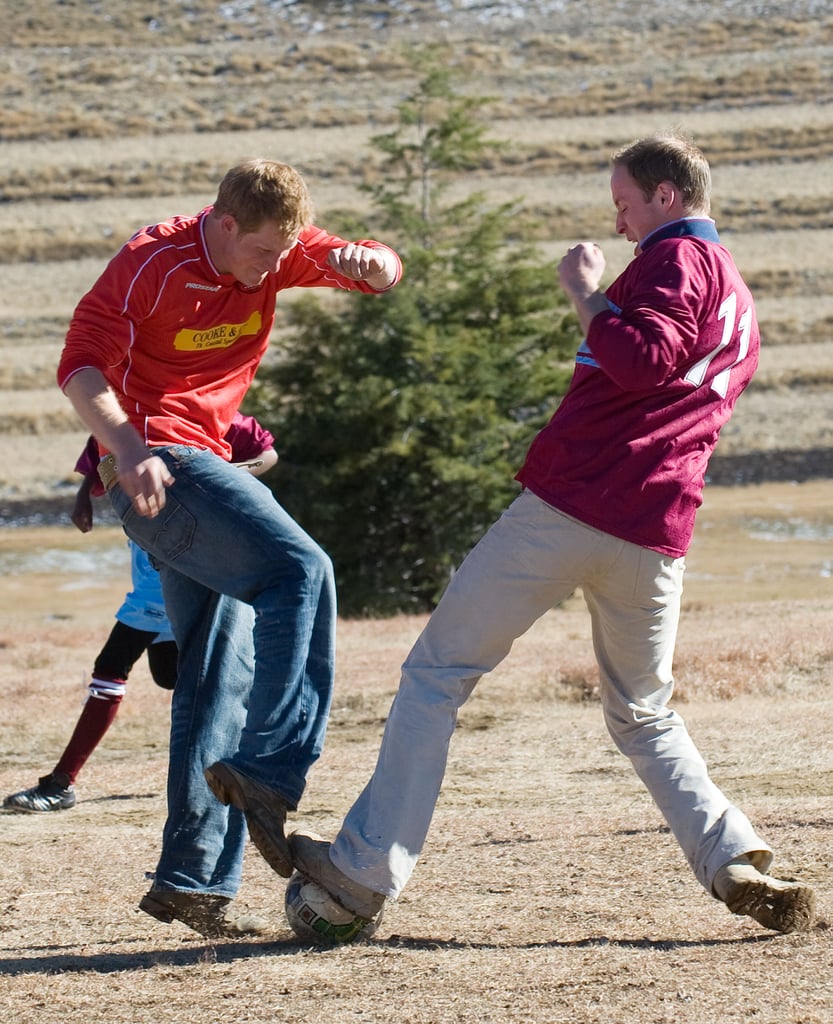 Pictures of Prince William and Prince Harry Playing Sports