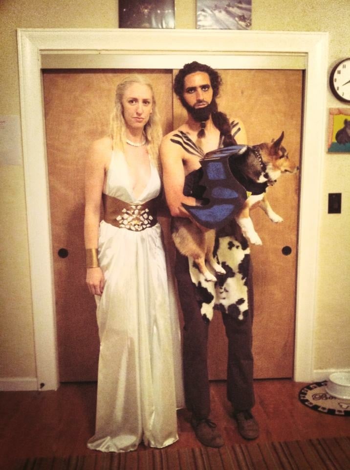 Khal Drogo and Daenerys (Plus Dog as a Dragon) From Game of Thrones