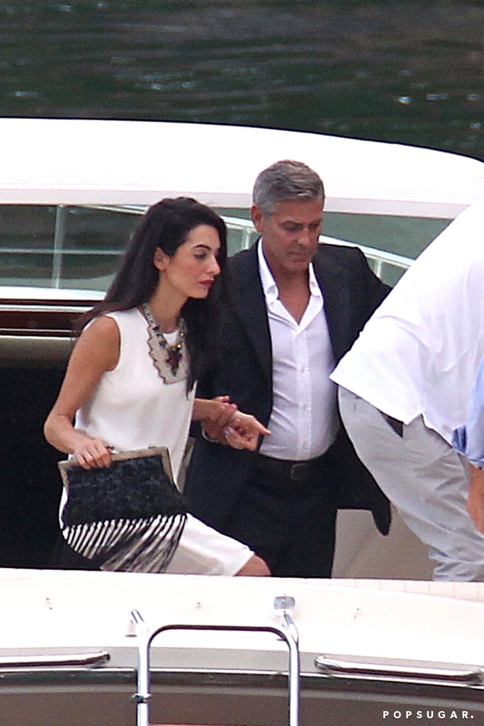 George Clooney and Amal Alamuddin Out in Lake Como, Italy