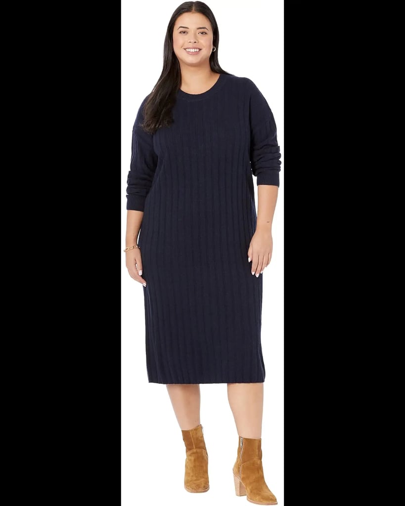 Madewell Plus (Re)sourced Ribbed Midi Sweater Dress ($128)