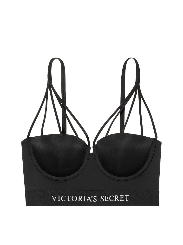 Victoria’s Secret x Balmain crystal matching bustier bra top and panty set