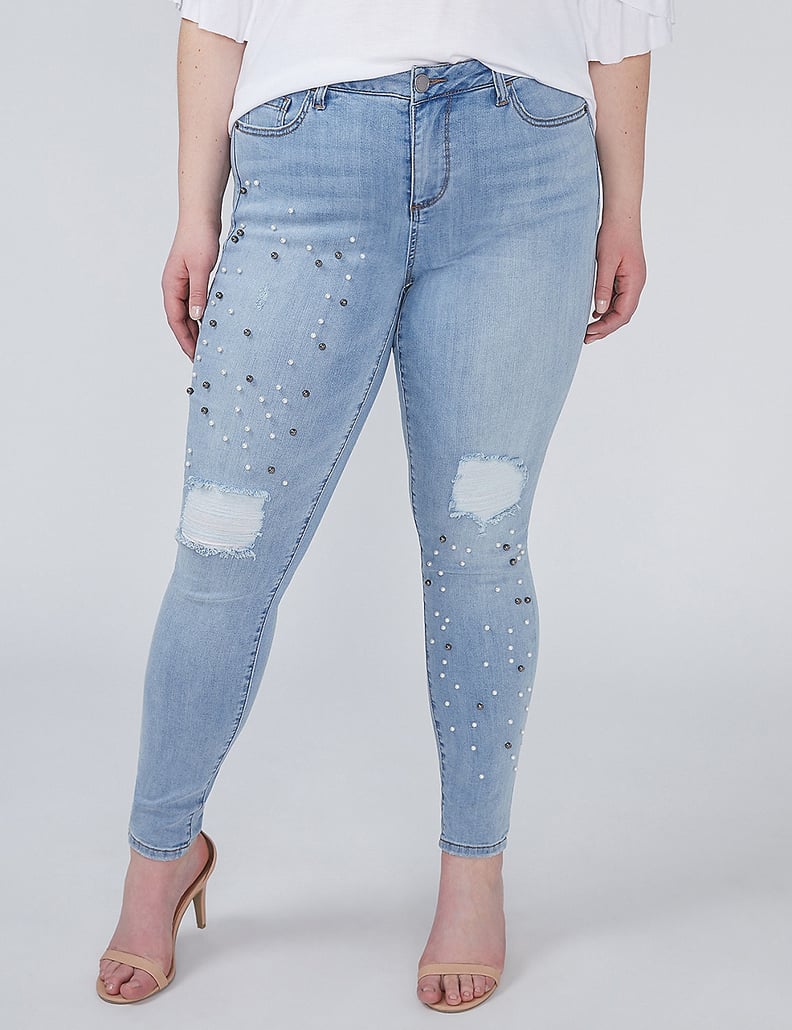 Pearl-Embellished Jeans | POPSUGAR Fashion