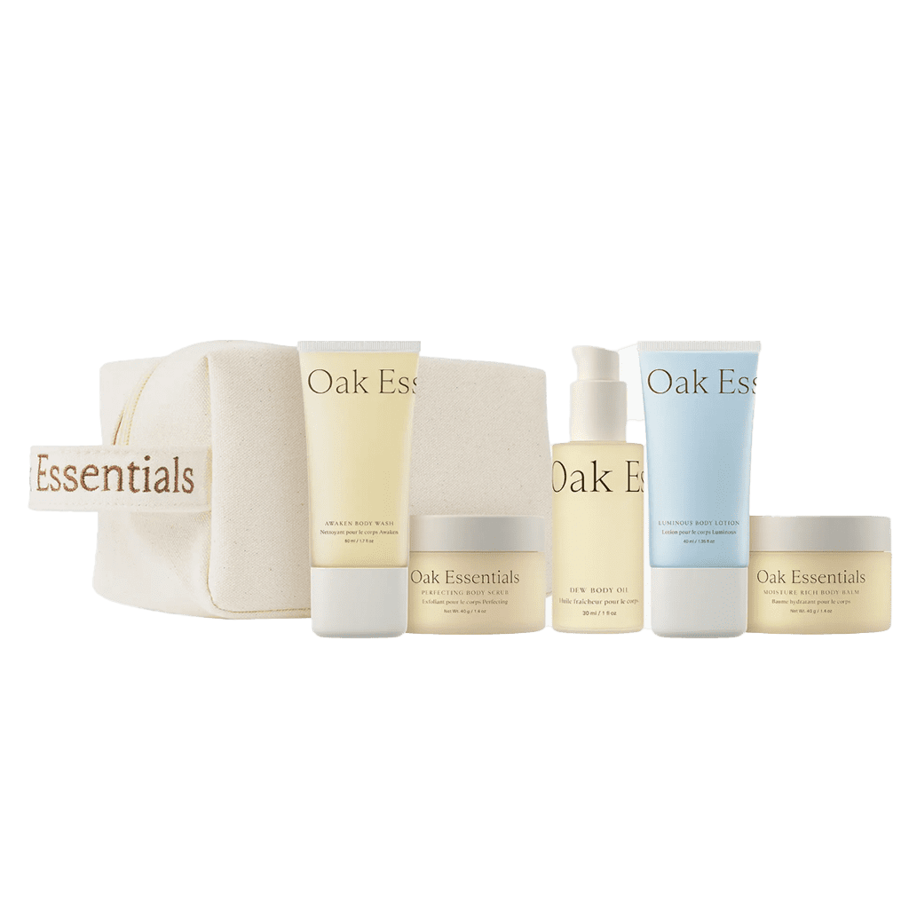 Oak Essentials Travel Body Routine Set ($88)
A beauty set can be an easy way to give someone the opportunity to try a new brand without breaking the bank. The travel-size essentials, including a body wash, body scrub, body oil, body lotion, and balm, make for the chicest body-care starter kit.