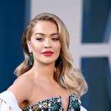 Rita Ora Showcases Lower Hip Tattoo in Extreme Cutout Jeans and Denim Crop Top