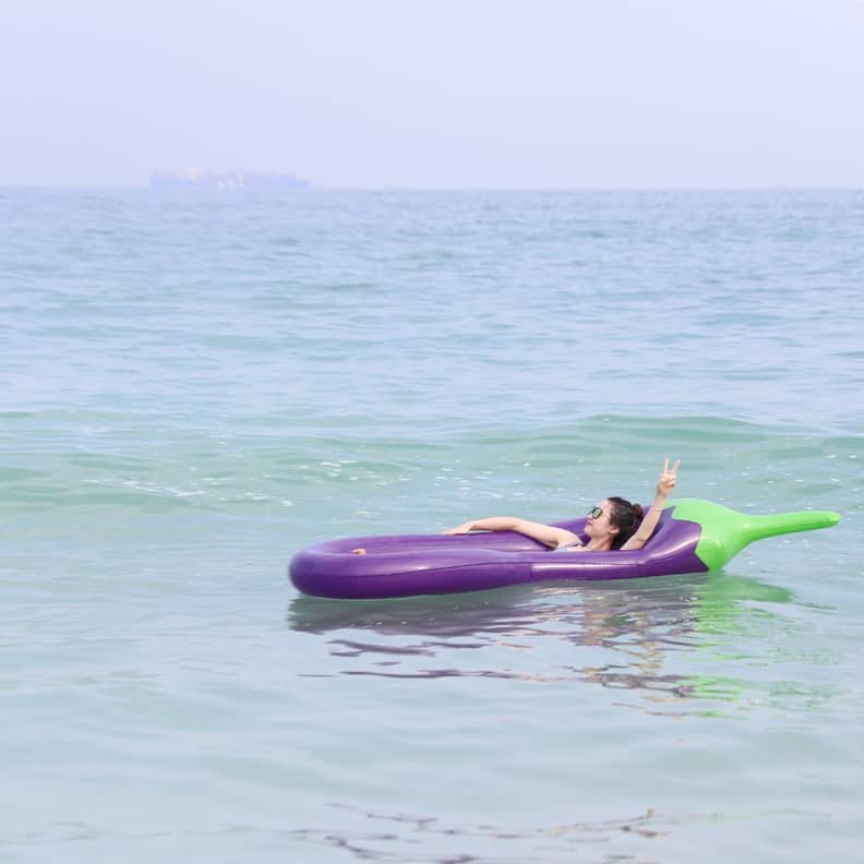 Eggplant emoji deals pool float