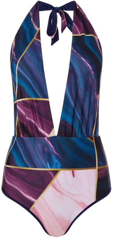 Ted Baker Balmoral Marble Multi Tie Swimsuit