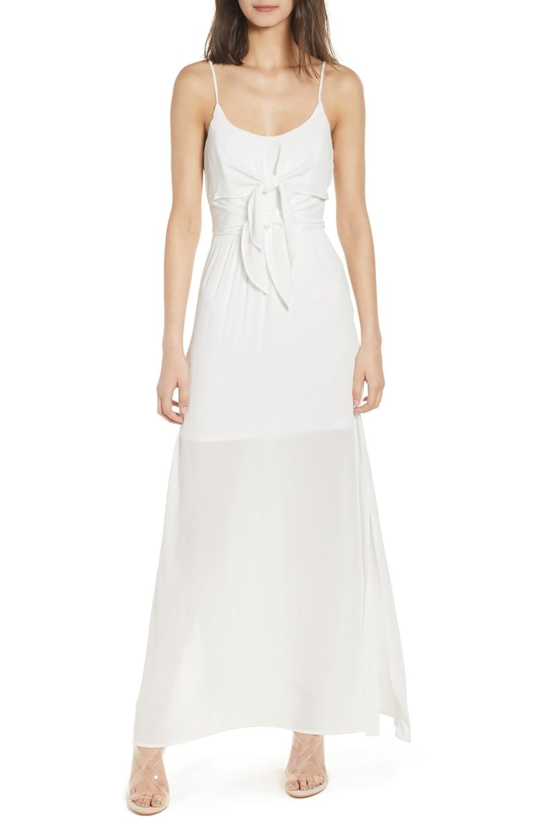 WAYF Tie-Front Maxi Dress