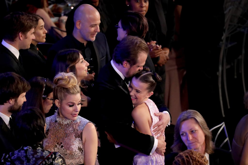 Millie Bobby Brown and David Harbour at the 2018 SAG Awards