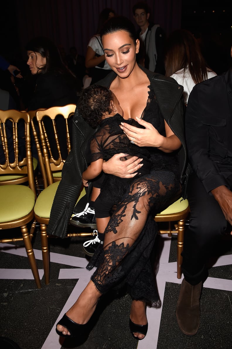 When North West and Kim Both Went Sheer in the Front Row at Givenchy