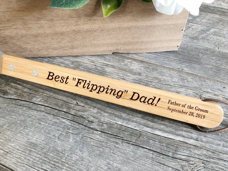 Personalized Grilling Bamboo Wood Spatula