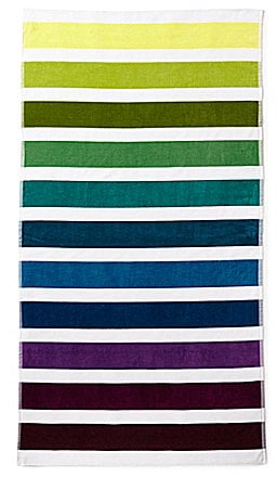 Wide Multi-Stripe Beach Towel ($30)