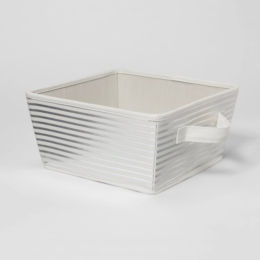 Striped Fabric Bin