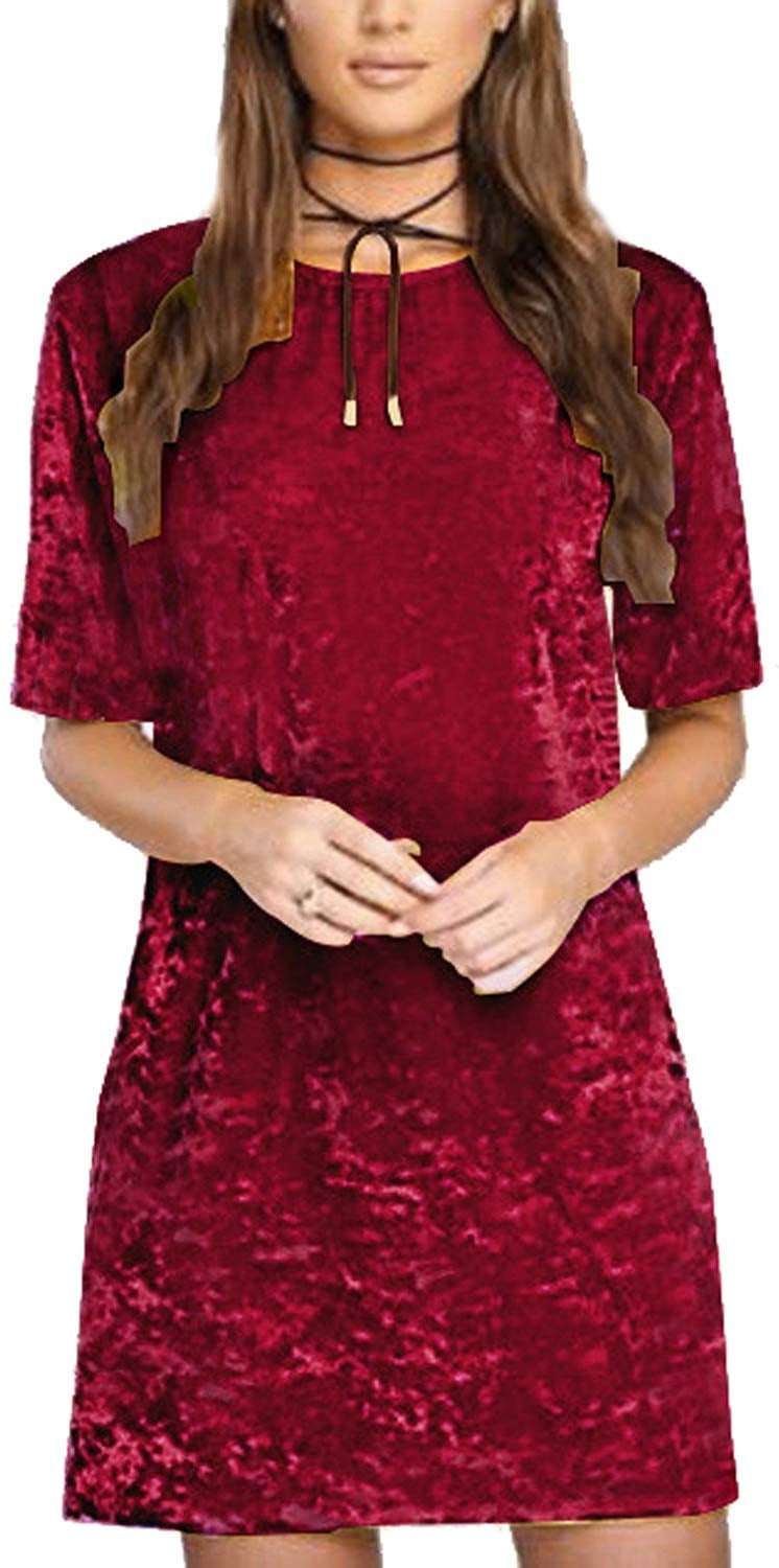 R.Vivimos Crushed Velvet Dress