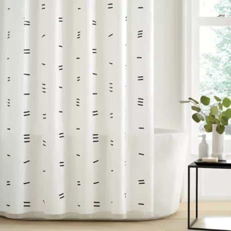 Dashed Peva Shower Curtain