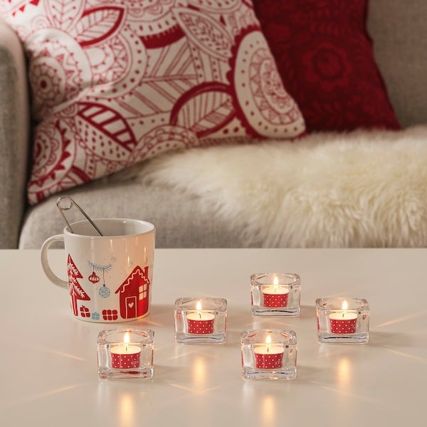 Vinterfest Red Unscented Tealights