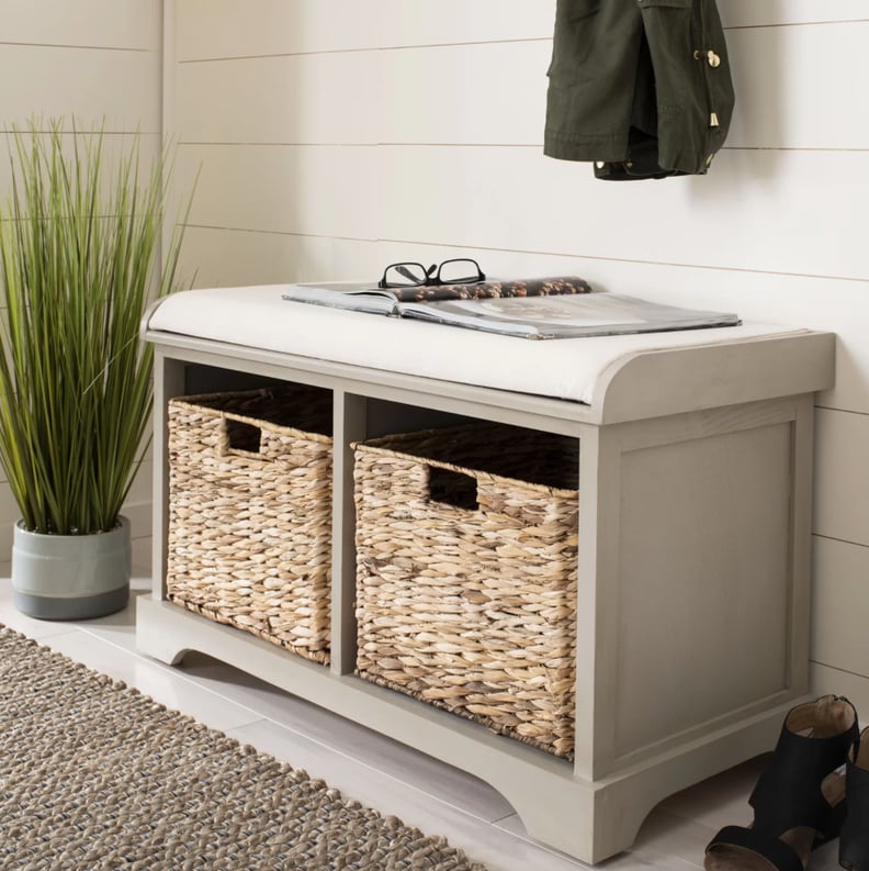 The Perfect Bench: Santa Cruz Upholstered Cubby Storage Bench