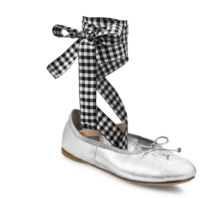 miu miu lace up ballet flats