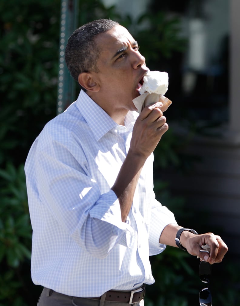 Really, he loves ice cream.