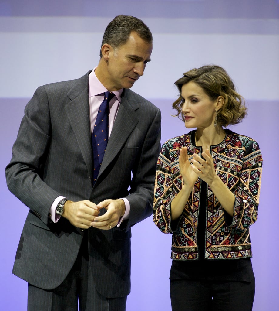 Queen Letizia of Spain Wears Statement Jacket November 2015