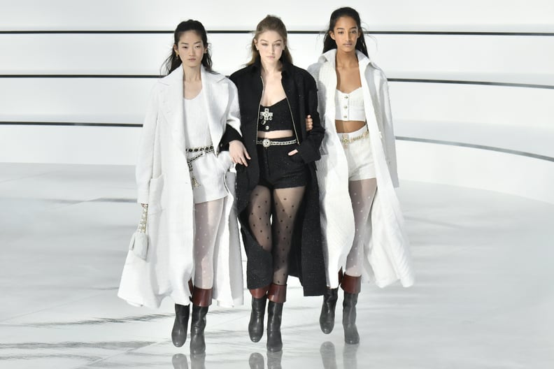Gigi Hadid in a Trio on the Chanel Fall 2020 Runway at Paris Fashion Week